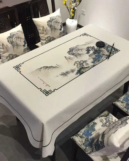 Elegant Rectangular Light Tablecloths for Holiday Celebrations - Waterproof and Wrinkle-Resistant Wedding Decor