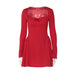Chic Bow-Detail Long Sleeve A-line Bodycon Dress for Women - Autumn Evening Style