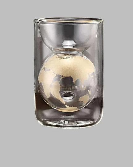 Sophisticated Double-Walled Globe-Shaped Glass Cup for All Your Favorite Drinks