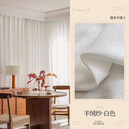 Luxurious Thick White Tulle for Window Curtains Shade Drapes Sheer Curtains for Living room Bedroom Home Interior Opaque Blinds luxurious-thick-white-tulle-for-window-curtains-shade-drapes-sheer-curtains-for-living-room-bedroom-home-interior-opaque-blinds
