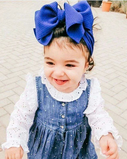 Chic Oversized Bow Turban Headband for Fashion-Forward Baby Girls
