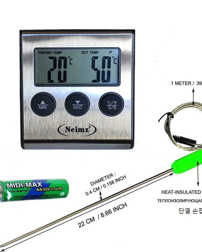 Precision Dual Probe Digital Meat Thermometer for BBQ and Baking Mastery