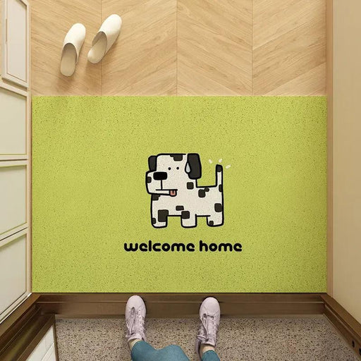 Cheerful Doggy Greeting Mat - Slip-Resistant Entry Carpet with Charming Style