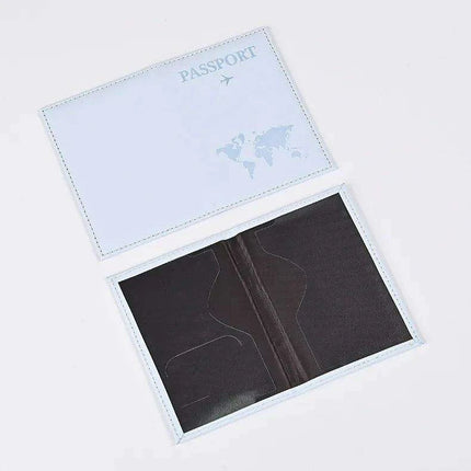 Chic Waterproof PU Leather Passport Holder Set with Card Slot - Perfect Travel Accessory