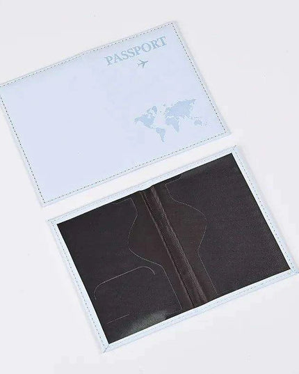 Chic Waterproof PU Leather Passport Holder Set with Card Slot - Perfect Travel Accessory