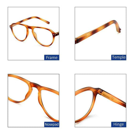 Vintage Style Blue Light Blocking Pilot Glasses for Unisex Fashion and Eye Protection