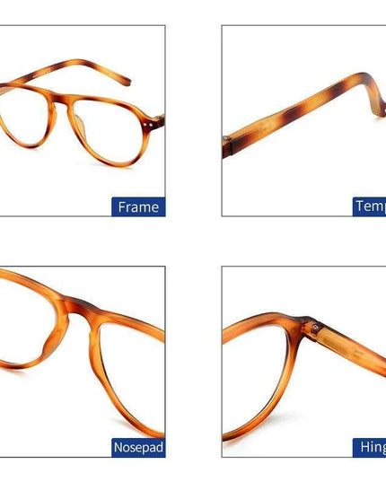 Vintage Style Blue Light Blocking Pilot Glasses for Unisex Fashion and Eye Protection