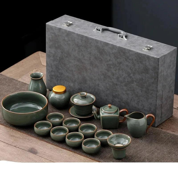 Elegant Ruyao Kung Fu Tea Set for a Refined Brewing Journey