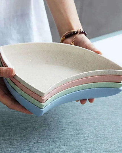 Eco-Conscious 12-Piece Large Wheat Straw Dinnerware Set with Sturdy Plates