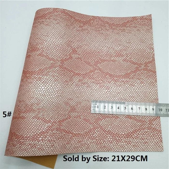 Glittery Pink Tiger & Serpent Faux Leather DIY Crafting Set