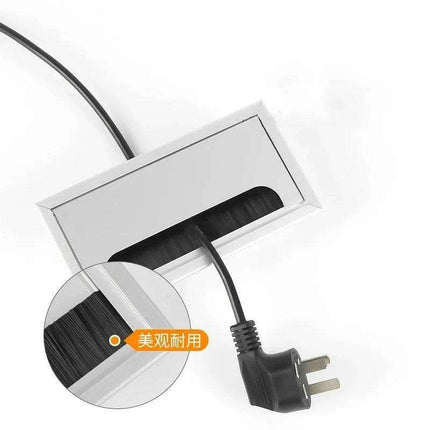 Sleek Rotatable Aluminum Desk Cable Management Grommet with Flip-Top Access