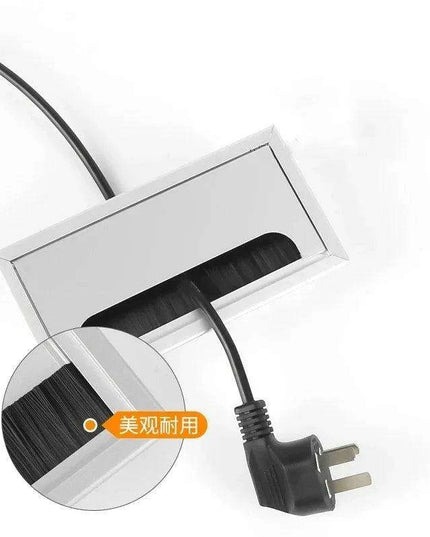 Sleek Rotatable Aluminum Desk Cable Management Grommet with Flip-Top Access