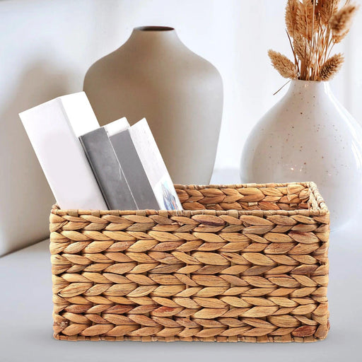 Stylish Natural Straw Storage Basket - Multi-Purpose Organizer for Toys, Snacks, and Home Essentials