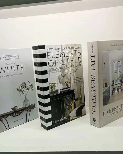 Elegant 3-Piece Decorative Faux Book Set for Home Décor