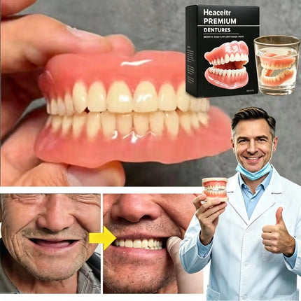 Boil-to-Shape Custom Fit Denture Kit — Slim Comfort Design, All Arch Sizes