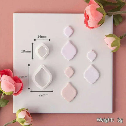 Geometric Elegance Polymer Clay Cutting Tools - Essential for Creative Makers