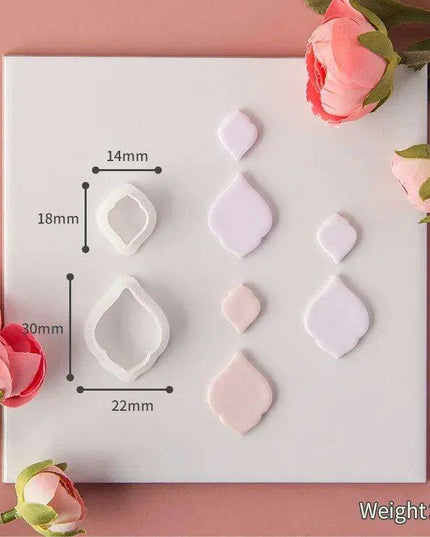 Geometric Elegance Polymer Clay Cutting Tools - Essential for Creative Makers