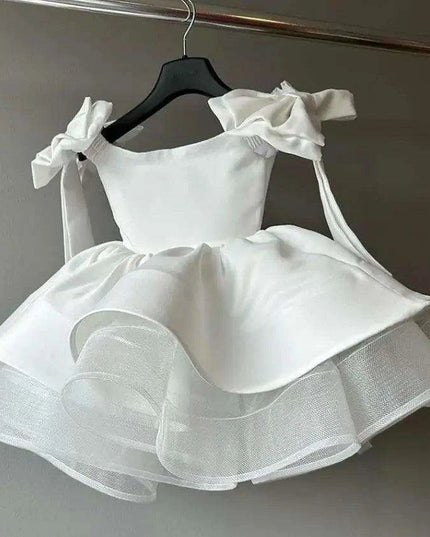 Children's Host's Performance Evening Gown - Bow Sleeveless Design