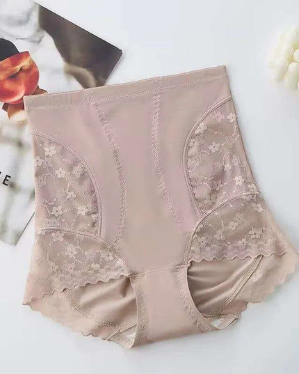 Vintage Charm High-Waisted Antibacterial Women's Briefs with Satin Touch and Bow Detail