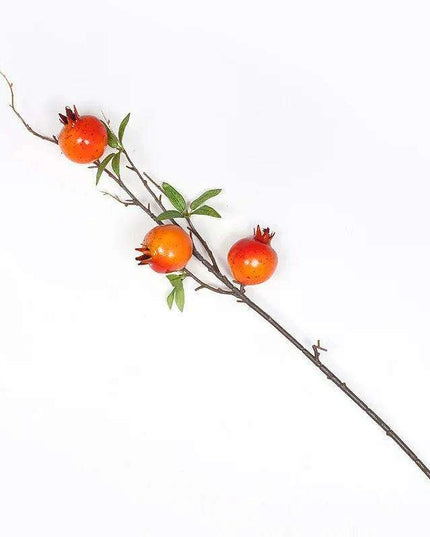 Exquisite Faux Pomegranate Floral Branch for Year-Round Home Elegance