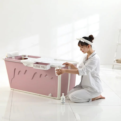 Freestanding Hydromassage Bathtub Mat with Anti-Slip Barrier - Japanese Home Spa