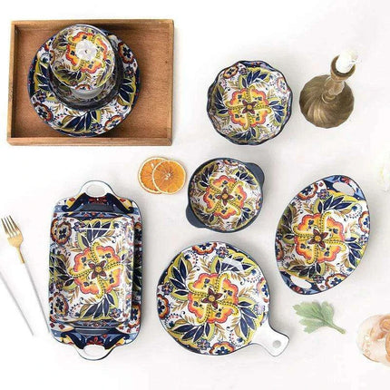 Nordic Vintage Elegance Ceramic Dining Set - Enrich Your Table with Timeless Beauty