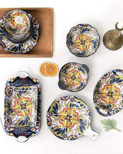 Nordic Vintage Elegance Ceramic Dining Set - Enrich Your Table with Timeless Beauty