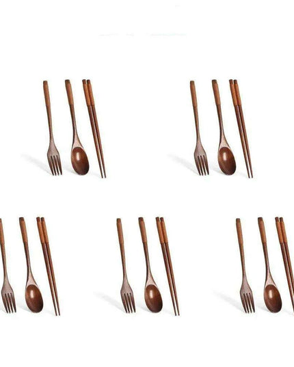 Eco-Chic Japanese Dining Set: Elegant Wooden Spoon & Chopsticks for Gourmet Experiences