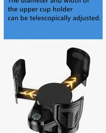 Adjustable Dual Cup Holder & Organizer with Rotating Function | Superior Stability for On-the-Go Convenience