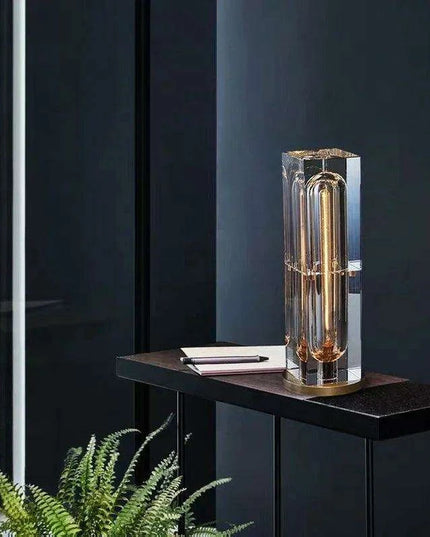 Elegant Nordic Crystal LED Desk Lamp - Adjustable Contemporary Lighting Fixture
