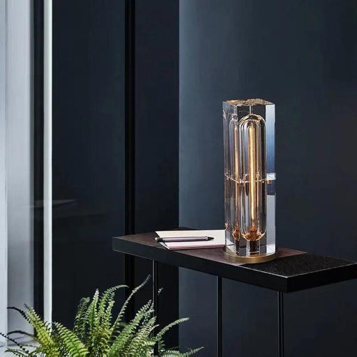 Elegant Nordic Crystal LED Desk Lamp - Adjustable Contemporary Lighting Fixture