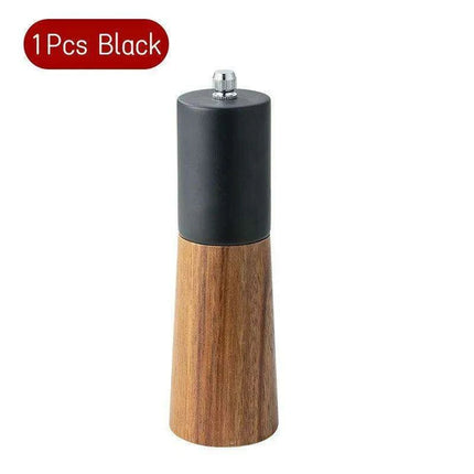 Sophisticated 6-Inch Wooden Salt and Pepper Grinder with Adjustable Grinding Mechanism