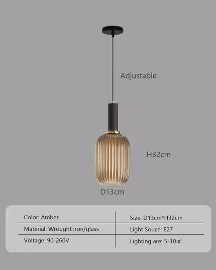 Scandinavian-Inspired Minimalist Glass LED Pendant Lights - Elegant Japanese Design for Home Interiors