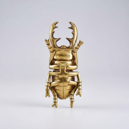 Golden Stag Beetle Wall Sculpture — Resin Wall Hanging | Copper Gold Decorative Plaques golden-stag-beetle-wall-sculpture-resin-wall-hanging Home Decor > Wall Treatments > Wall Sculptures