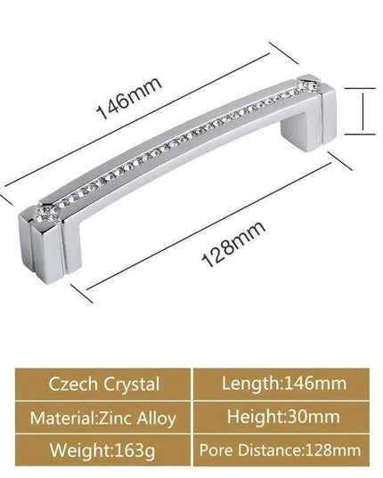 Luxurious Gold and Crystal Cabinet Pulls - Exquisite Design and Lasting Quality