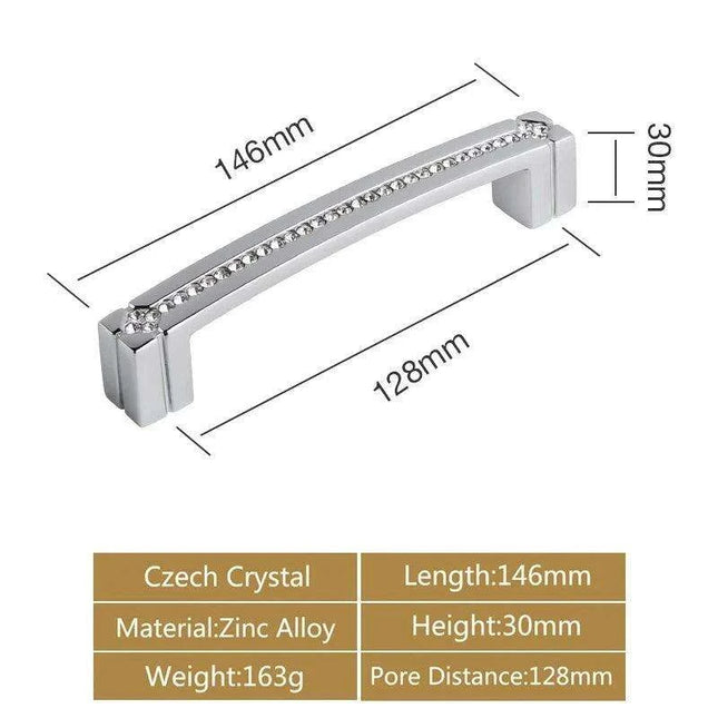 Luxurious Gold and Crystal Cabinet Pulls - Exquisite Design and Lasting Quality