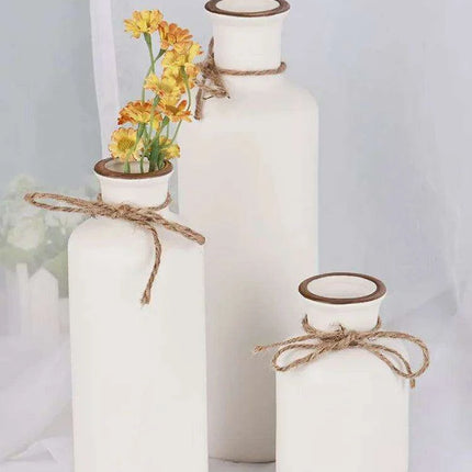 Elegant Blue Ceramic Vases Trio for Stylish Home Enhancement