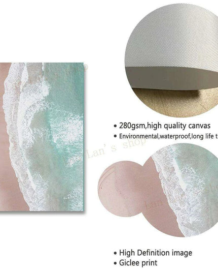 Tropical Bliss: Pink Sands & Palms Wall Art Print