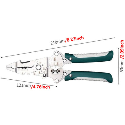Foldable 18-in-1 Wire Stripping Pliers & Crimping Tool