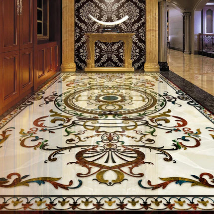 Custom 3D Marble Self-Adhesive Floor Mural — Waterproof PVC Tile Sticker | Très Elite