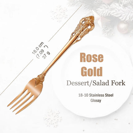 Gold-Finish 18/10 Stainless Steel Flatware — Individual Pieces | Très Elite