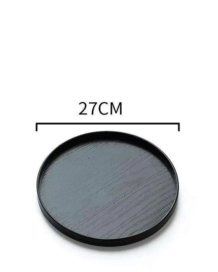 Elegant Round Wooden Tea Tray for Chinese Kung Fu Tea and Snacks