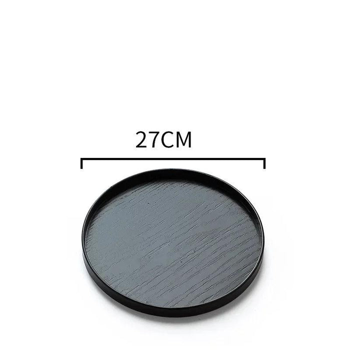 Elegant Round Wooden Tea Tray for Chinese Kung Fu Tea and Snacks
