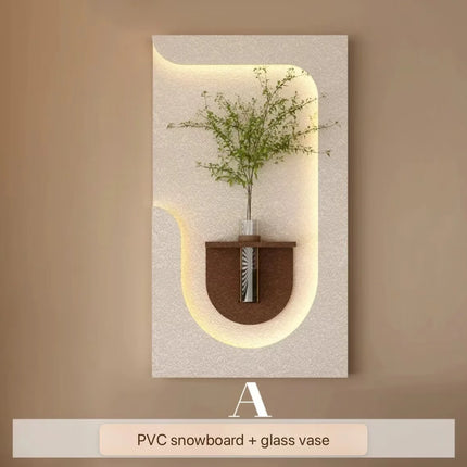 Hydroponics Decorative Wall Lamp with Living Plant Art