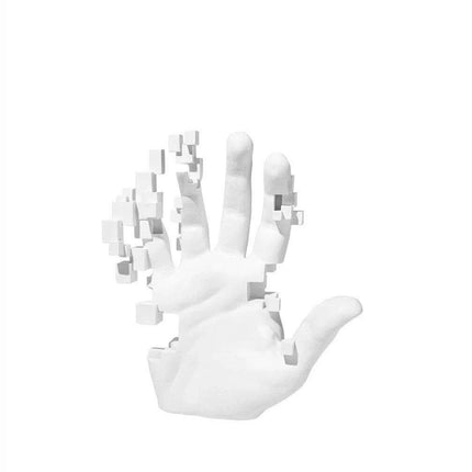 Contemporary Handcrafted White Limestone Sculpture for Elegant Home Decor