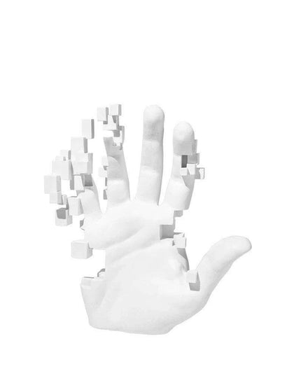 Contemporary Handcrafted White Limestone Sculpture for Elegant Home Decor