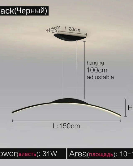 Contemporary Italian Adjustable Pendant Light - Customizable Lighting with Durable Aluminum and Flexible Silica Gel