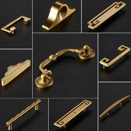 Solid Brass Cabinet Pull — Minimalist Handle for Wardrobes, Kitchens & Wine Cabinets