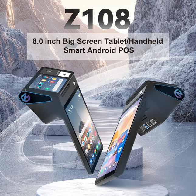 Z108 Android 14 Dual-Screen POS Terminal with NFC & Thermal Printer