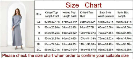 Elegant Spring Summer Outfit: Loose Knitted Top & Matte Satin Skirt Set